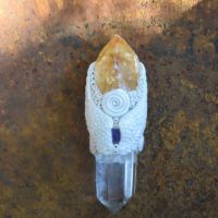 Winged Citrine Wand