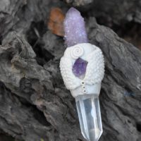 Winged Spirit Quartz Wand
