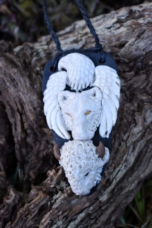Eagle,Wolf,Bison Totem