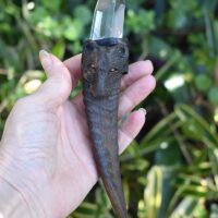 Wolf Spirit Goat Horn Wand - Image 2