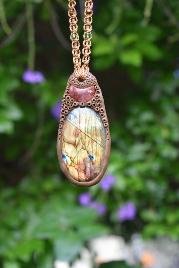 Labradorite and Moon Pendant - Image 2