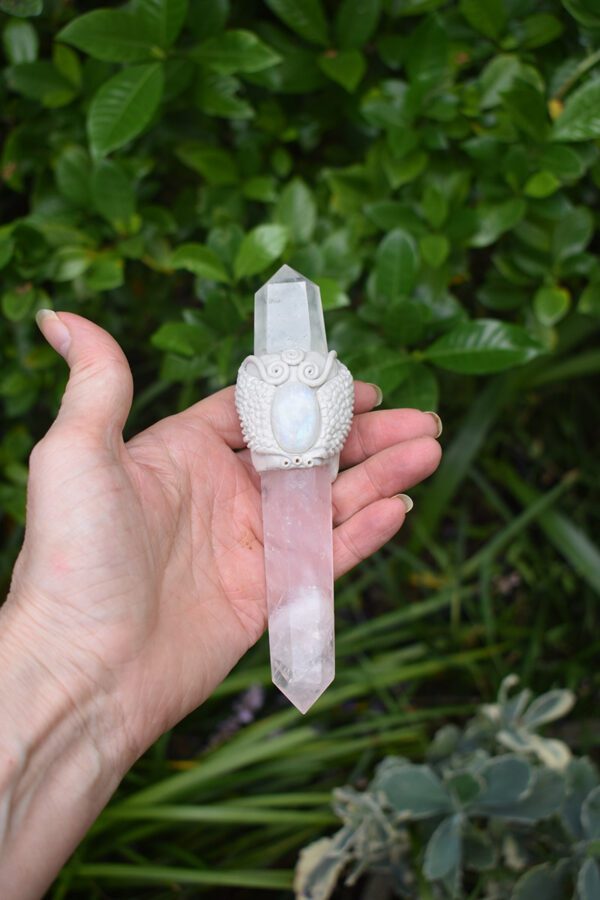 Winged Rose Quartz Wand - Image 2