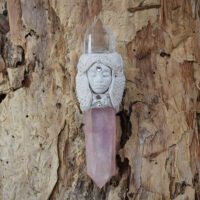 Angel Wand with Rose Quartz Aura