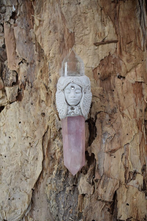 Angel Wand with Rose Quartz Aura