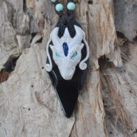 White Dragon with Obsidian - Image 2