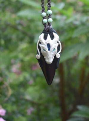 White Dragon with Obsidian