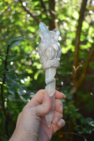 Angel Aura Selenite Angel Wand