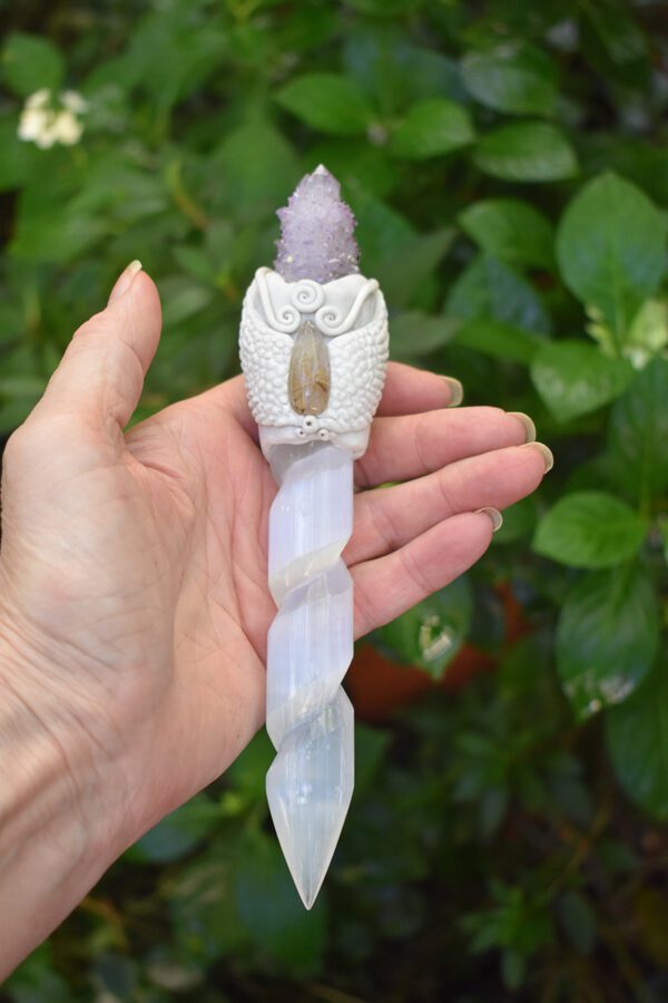 Spirit Quartz Selenite Wand - Image 2