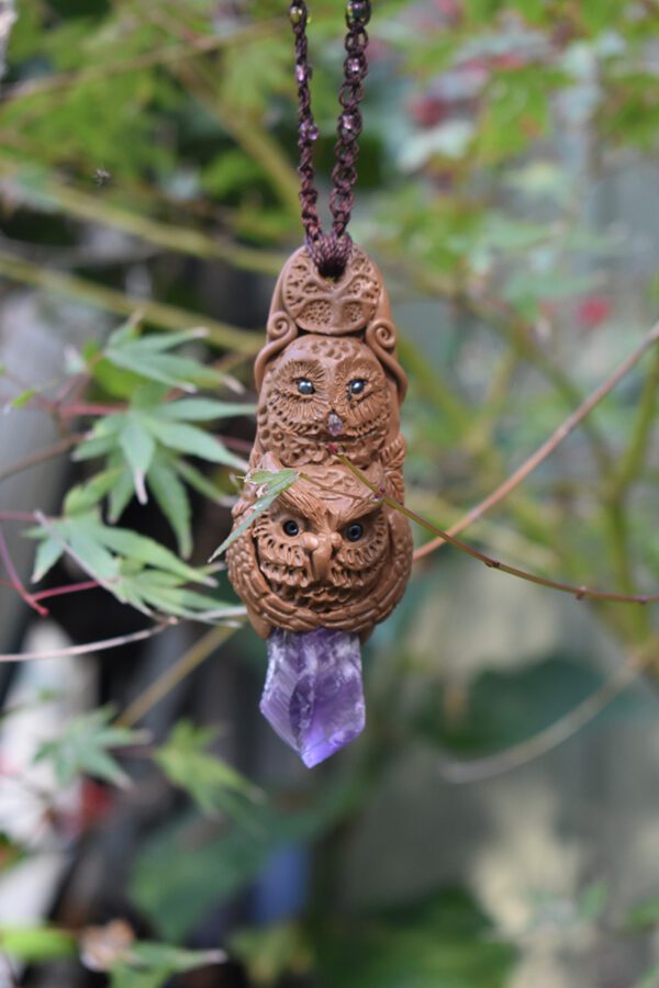 Beautiful Owl Pendant in Brown