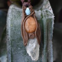 Hiddenite and Golden Healer Pendant