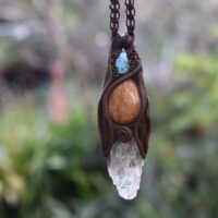 Hiddenite and Golden Healer Pendant - Image 2