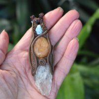 Hiddenite and Golden Healer Pendant - Image 3