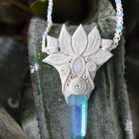 Aqua Aura Lotus Pendant