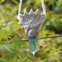 Aqua Aura Lotus Pendant - Image 2