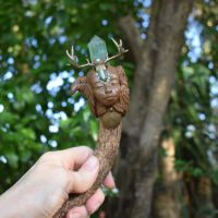 Deer Goddess Wand with Fluorite
