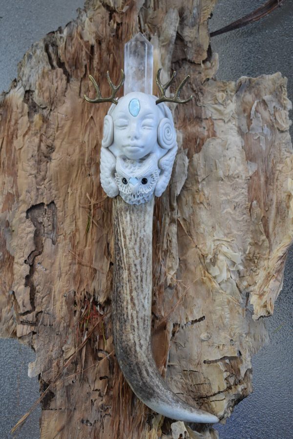 White Owl Goddess Wand