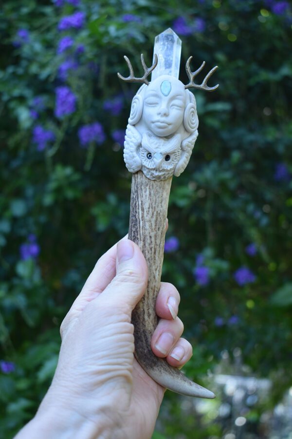 White Owl Goddess Wand - Image 2