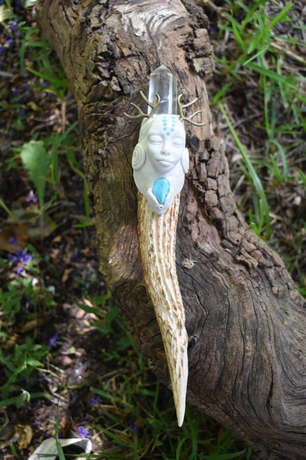 White Deer Goddess Wand