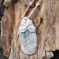 Small Amazonite Feather Pendant