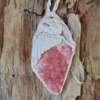 Large Rhodochrosite Angel Pendant