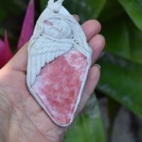 Large Rhodochrosite Angel Pendant - Image 2