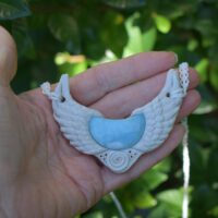 Winged Larimar Pendant - Image 2