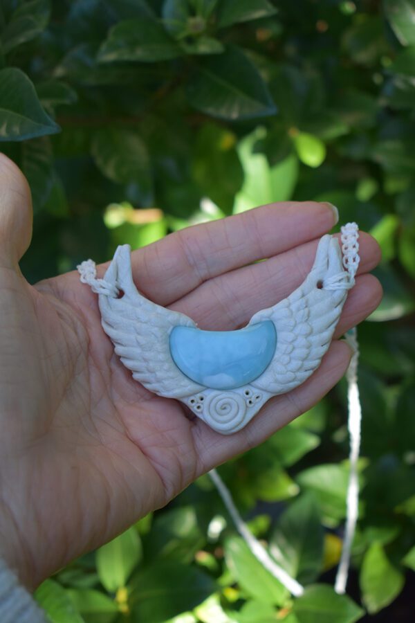Winged Larimar Pendant - Image 2