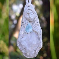 A Larimar and Quartz Healing Goddess