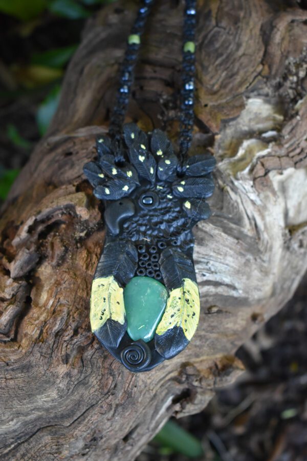 Black Cockatoo Yellow  Feather