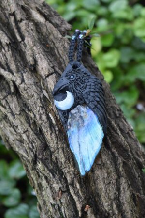 Moon Raven Pendant