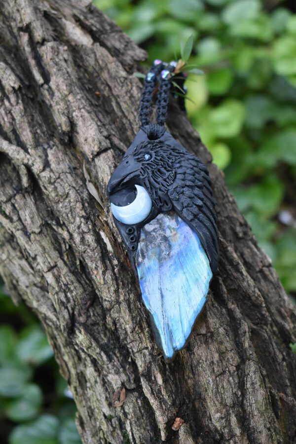 Moon Raven Pendant