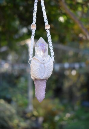 Angel Aura and Spirit Quartz Pendant
