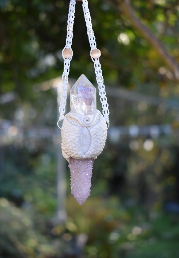 Angel Aura and Spirit Quartz Pendant