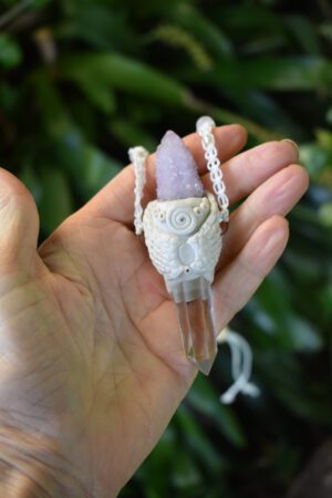 Spirit Quartz and Clear Quartz Pendant