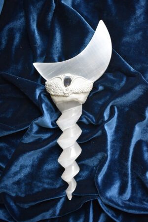 Large Selenite Moon Wand