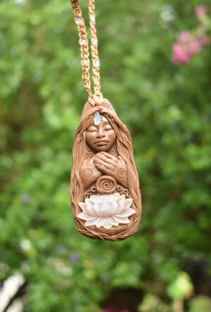 Moonstone Lotus Pendant