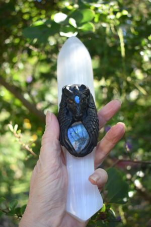 Black Dragon Selenite Dagger