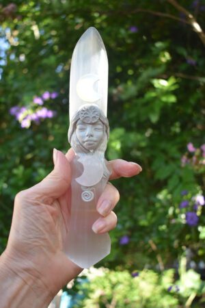A Moon Goddess Selenite Dagger