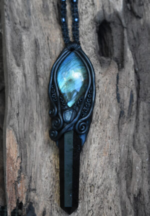Tormaline and Labradorite Pendant